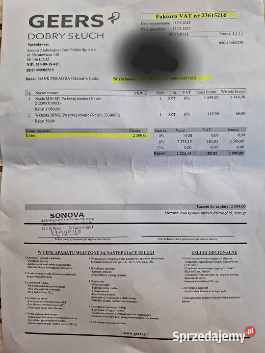 aparat słuchowy nowyPHONAK Naida M30 zachodniopomorskie Police