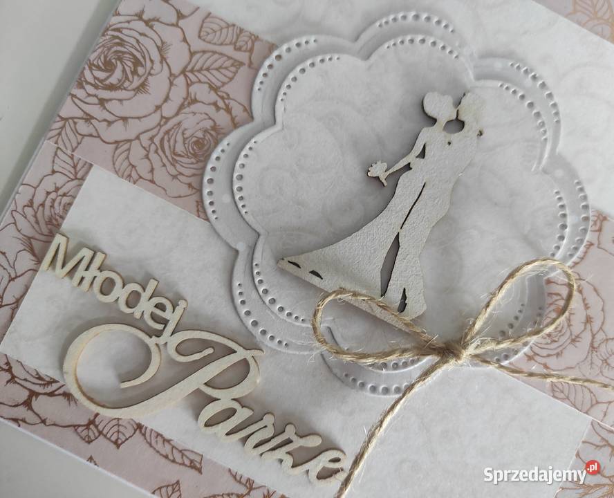 Kartka ręcznie robiona na Ślub handmade Łódź