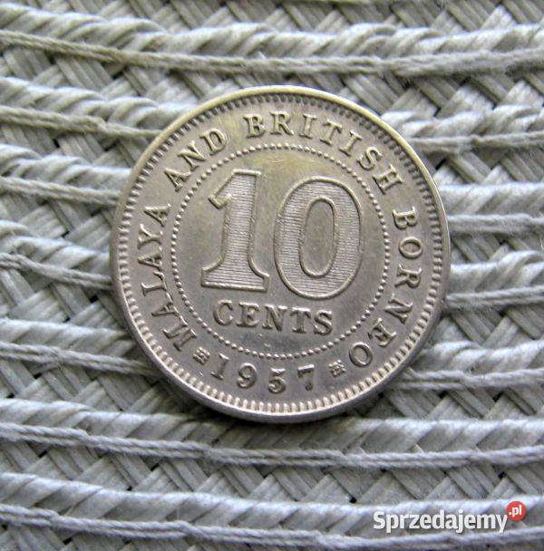 Malaje i Brytyjskie Borneo 10 Cent 1958r wielkopolskie Kalisz sprzedam