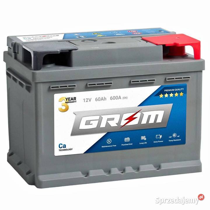 Akumulator GROM Premium 60Ah 600A EN DTR Białystok sprzedam