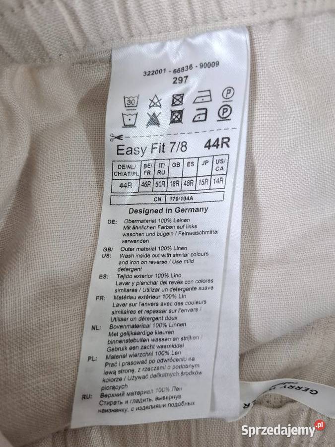 Spodnie XXL lniane krótkie rybaczki 78 spodenki Kraków