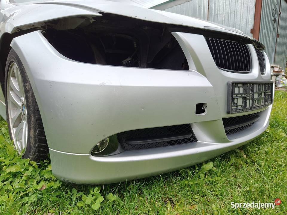 Bmw e90 zderzak przedni srebrny titansilber osobowe łódzkie Aleksandrów Łódzki sprzedam
