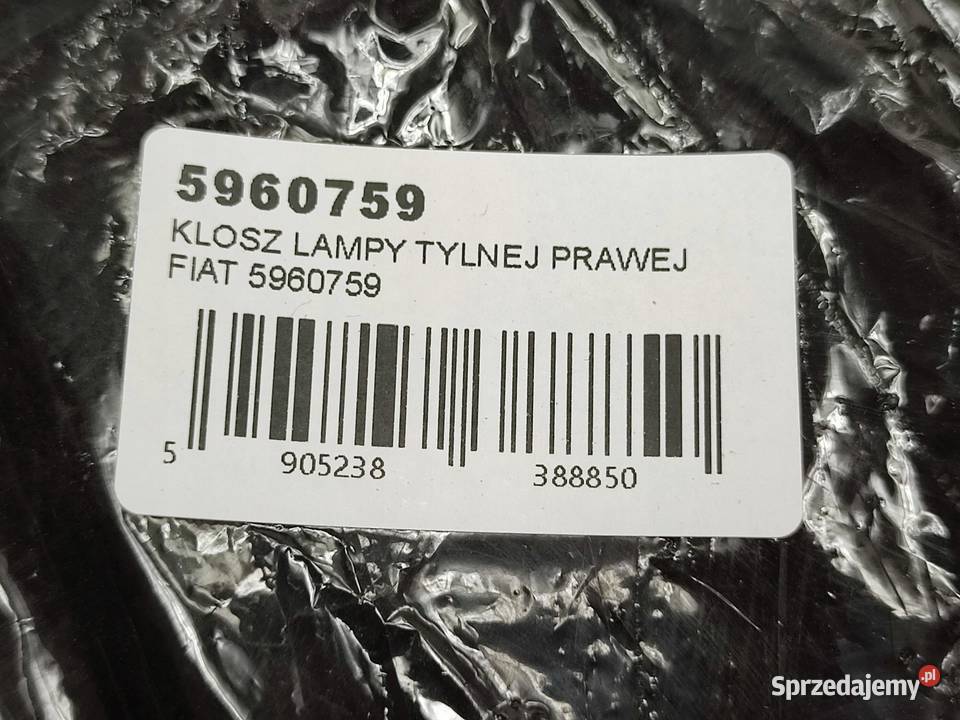 KLOSZ LAMPY PRAWY TYŁ FIAT 127 MK4 NOWY