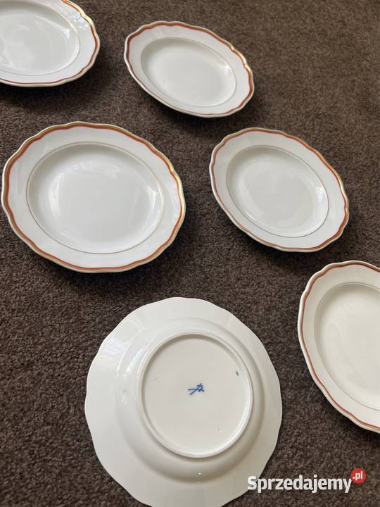 Talerze porcelanowe manufaktura królewska Miśnia