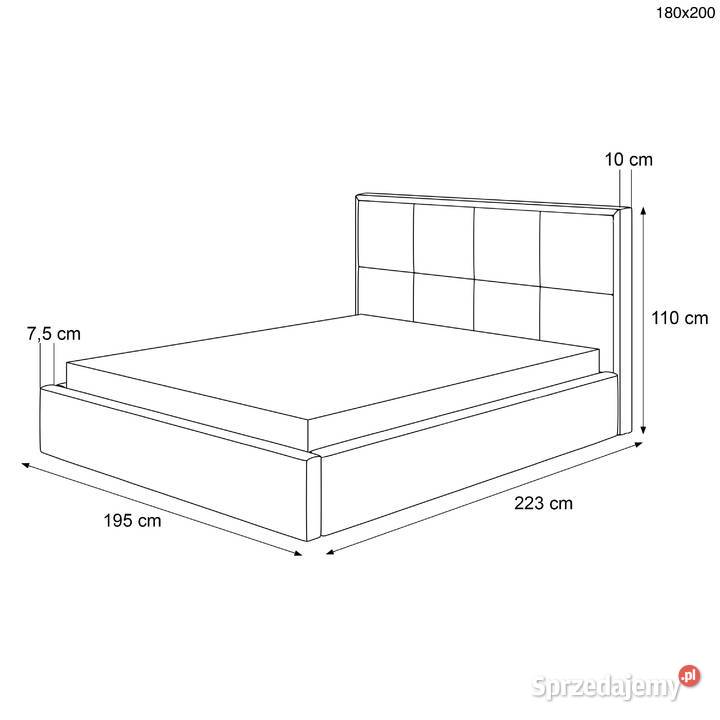 Łóżko tapicerowane z pojemnikiem Silensio różne Tarchały Małe