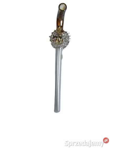 Długa Lufka Szklana 15 z Wzorem Jeża do Palenia Pozostałe Ostrowy nad Okszą