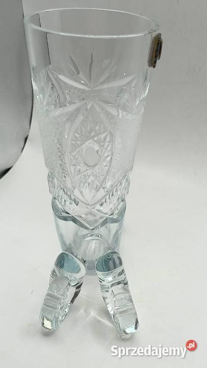 Róg obfitości szklany kryształowy z naklejką Zamość