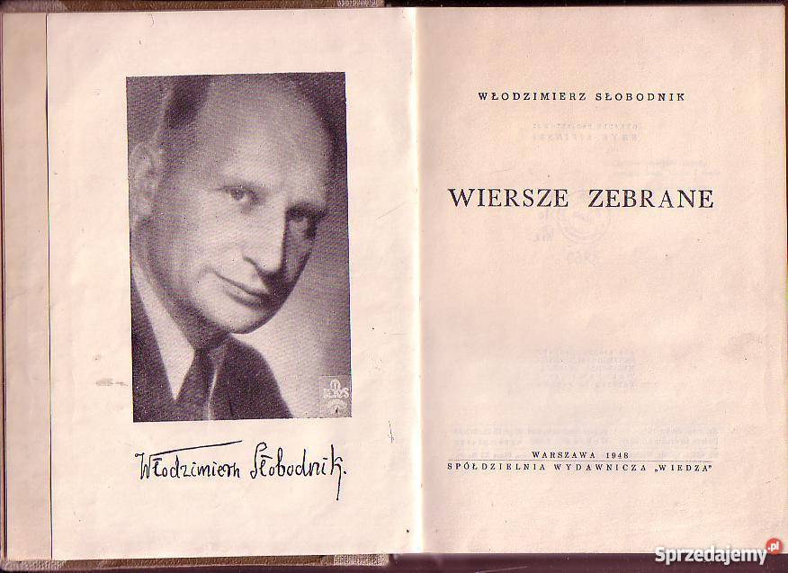 5979 WIERSZE ZEBRANE WŁODZIMIERZ SŁOBODNIK poezja Czyrna sprzedam