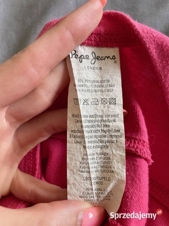 Mini różowa spódnica z falbankami Pepe Jeans Bez wzoru Nisko sprzedam