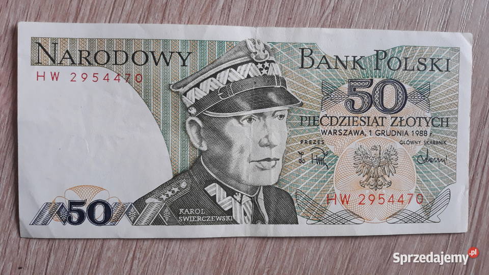 50 złotych 1 XII 1988 r seria HW Antyki, Sztuka, Kolekcje