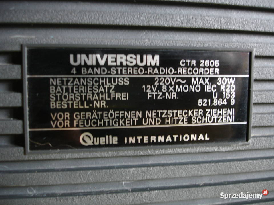 Radiomagnetofon UNIVERSUM CTR2605 Zielona Góra