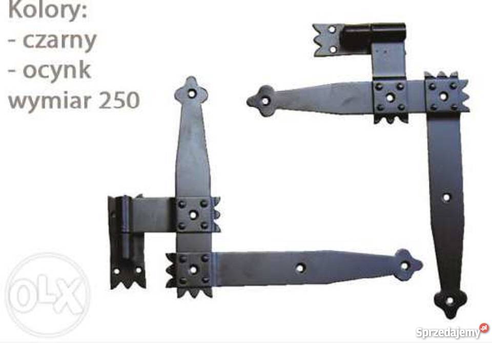 Klamka kuta z szyldem PATYNA czarna POLSKI WYRÓB Rzeszotary