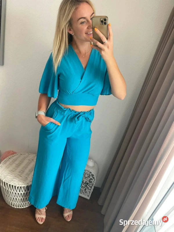 Nowy komplet kombinezon zestaw turkus niebieski Rozmiar 38(M) Bielsk