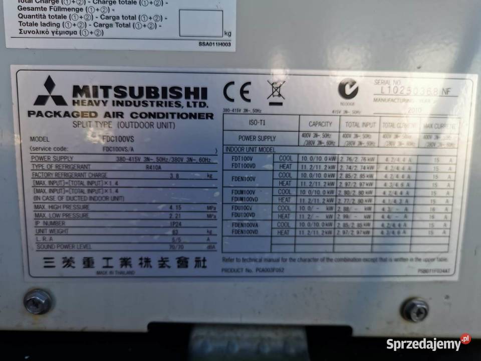 Pompa cieplaklimatyzator Duzy Mitsubishi wolnostojąca Elbląg