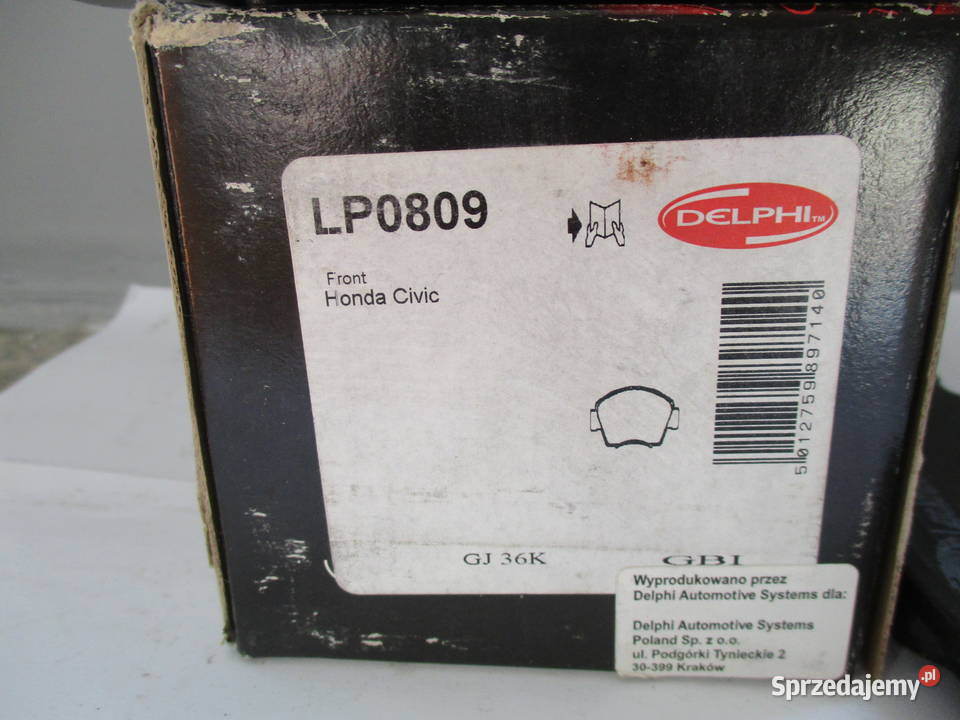 KLOCKI HAMULCOWE DELPHI LP809 PRZÓD HONDA klocki Łódź