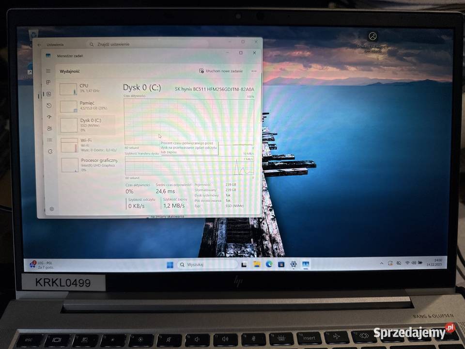 Laptop HP Elitebook 840 G7 i5 16GB RAM 256 ssd małopolskie Kraków