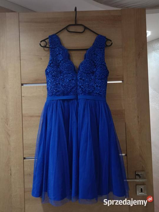 Sukienka śliczna tiul granatowa Radymno