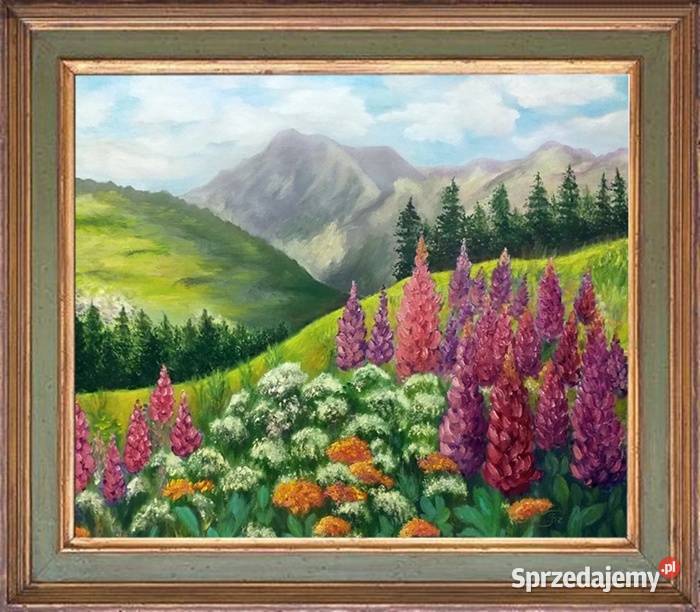 Obraz olejny Pejzaż górski lubelskie Lublin sprzedam