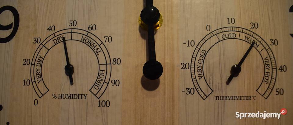 Zegar ścienny z termometrem i higrometrem w Chełmno