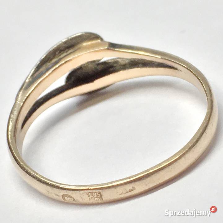 Pierścionek z RÓŻOWEGO złota 585 14K z Warszawa