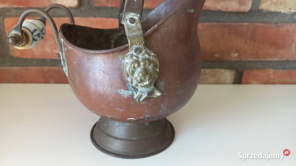 Pojemnik miedziany z ceramiką Osłonka na zachodniopomorskie Gawroniec