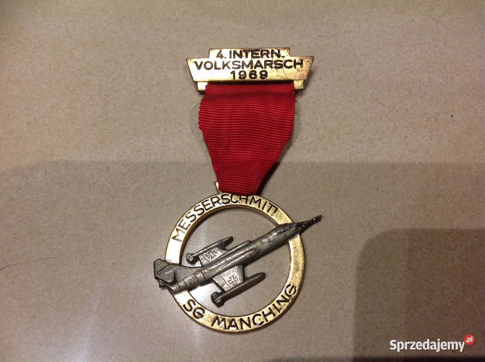 Stary Medal MESSERSCHMITT z 1969 r niemcy lubuskie Nowa Sól