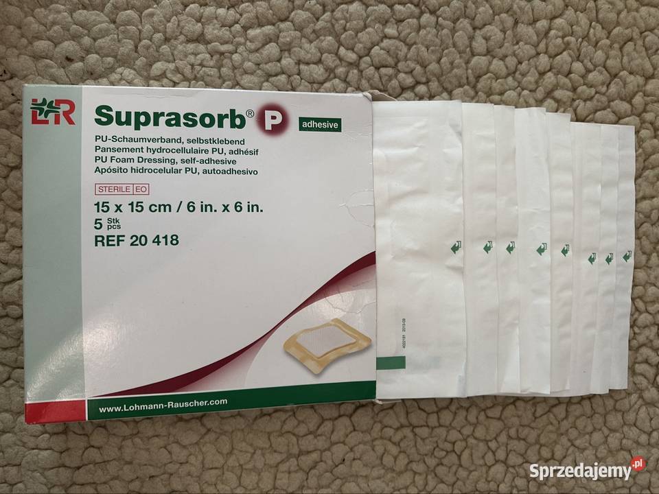 Opatrunek piankowy SUPRASORB P Adhesive 15 x 15