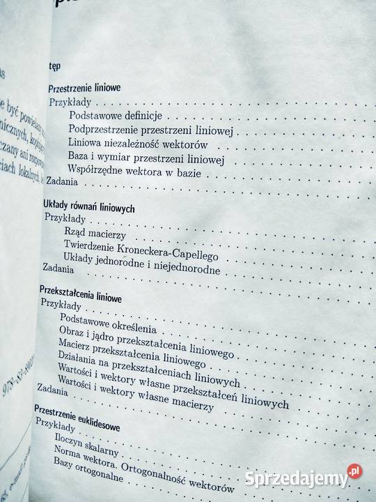 Algebra liniowa książki używane antykwariaty Warszawa