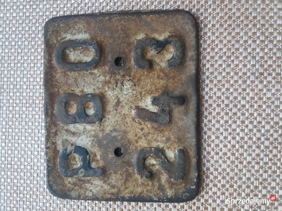 Stara tablica rejestracyjna komar żak ryś simson wielkopolskie Lisew sprzedam