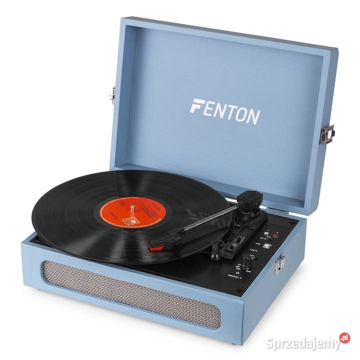 Gramofon w walizce z wbudowaniami głośnikami wielkopolskie