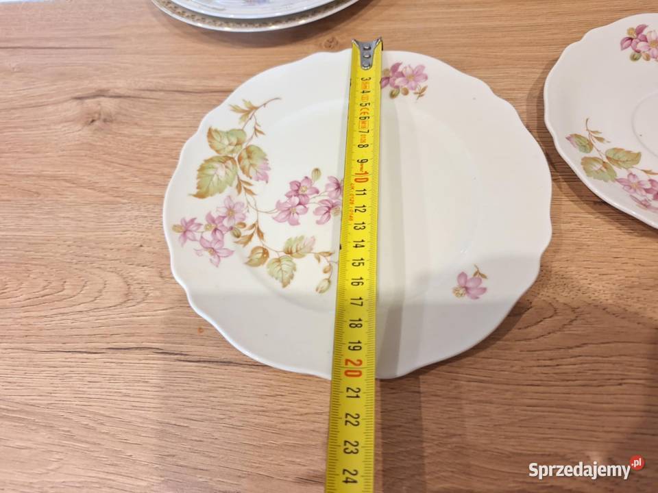 Zestaw porcelana Krautheim talerzyk i podstawek Braniewo
