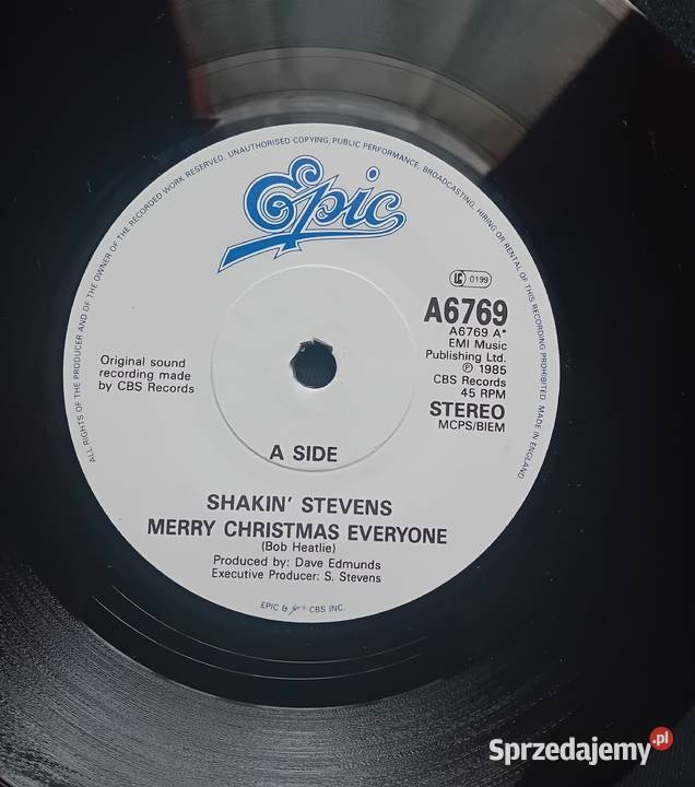 SP Shakin Stevens Merry Christmas Everyone CBS rock'n'roll Płyty i kasety Koźminek sprzedam