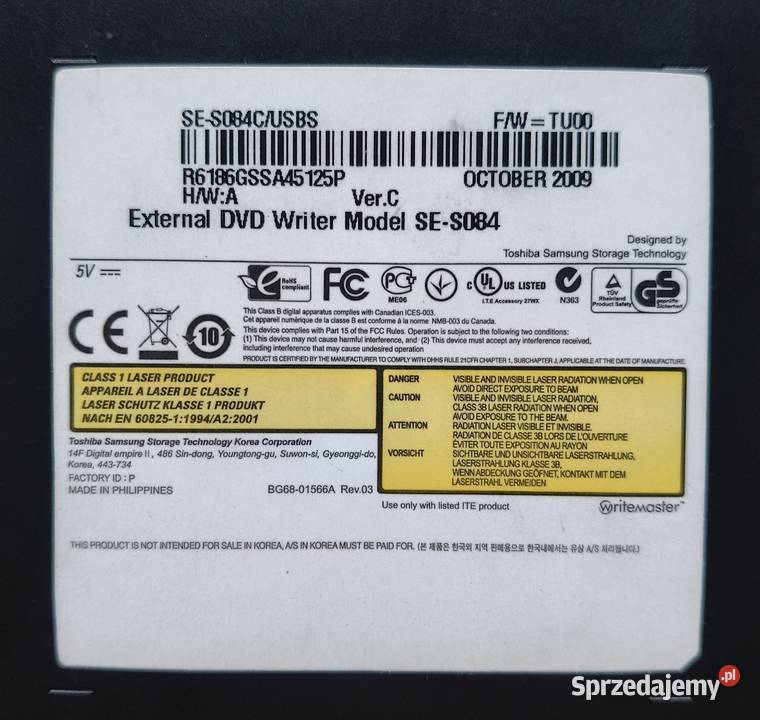nagrywarka slim dvd Samsung SES084 przenośna wielkopolskie Poznań