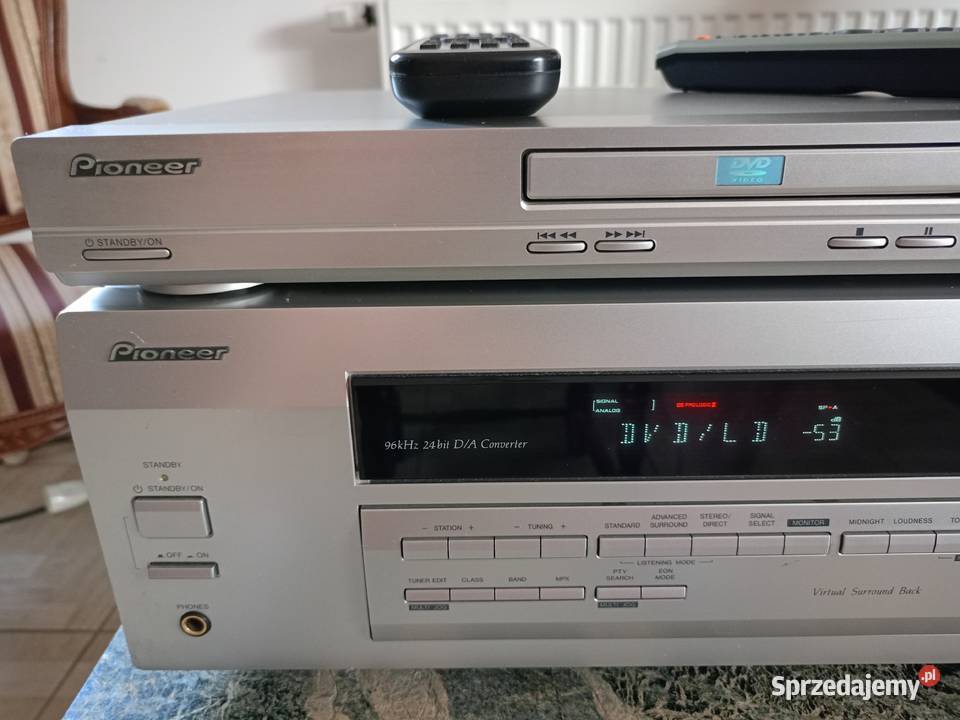 Amplituner Pioneer Odtwarzacz DVD CD i dwa wielkopolskie Drawski Młyn sprzedam
