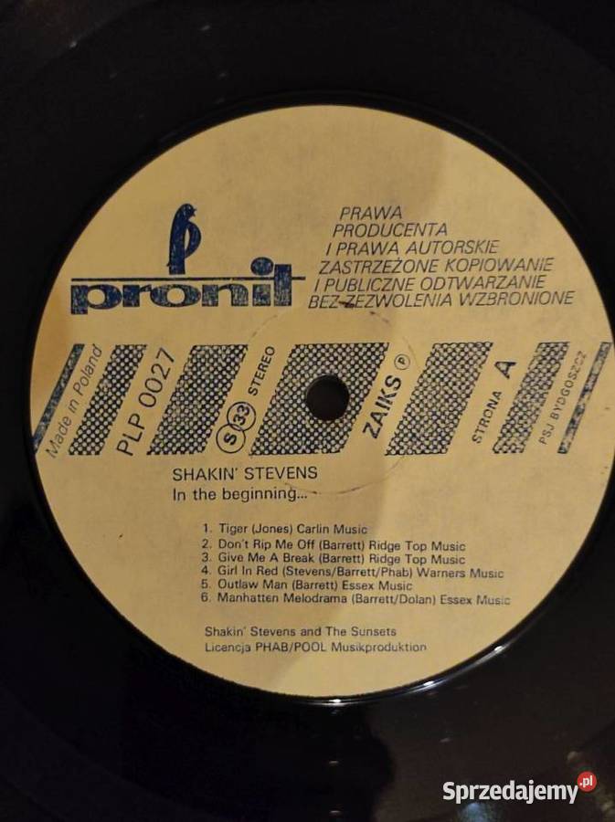 1980 Shakin Stevens And The Sunsets In The Kielce