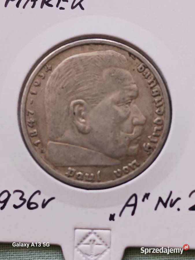 5 Marek Niemcy 1936 rPaul von Hindenburg men A 2 Konin