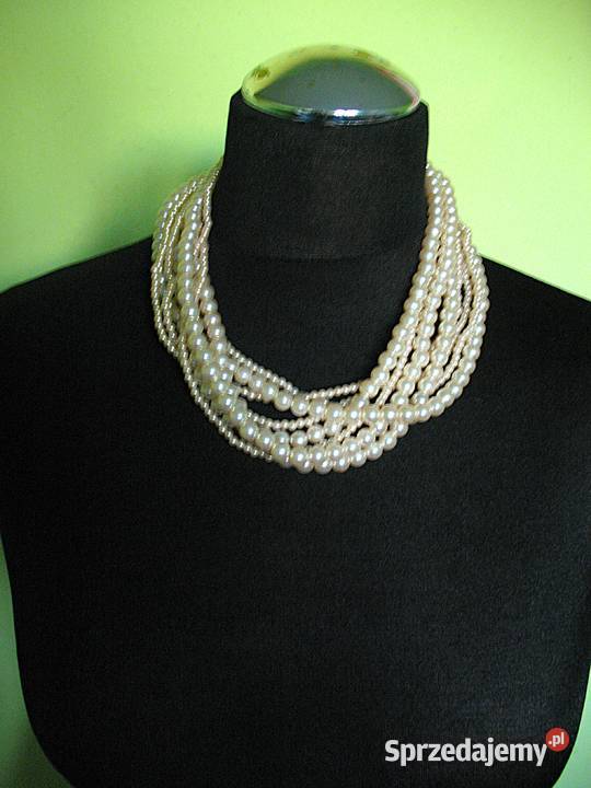Korale naszyjnik kremowe perły długość 50 Dla kobiet Siedlce