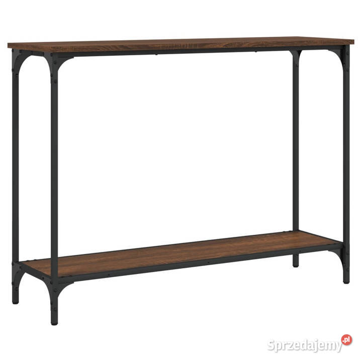 Stolik konsolowy brązowy dąb 101x305x75 WM837706 Meble mazowieckie Warszawa