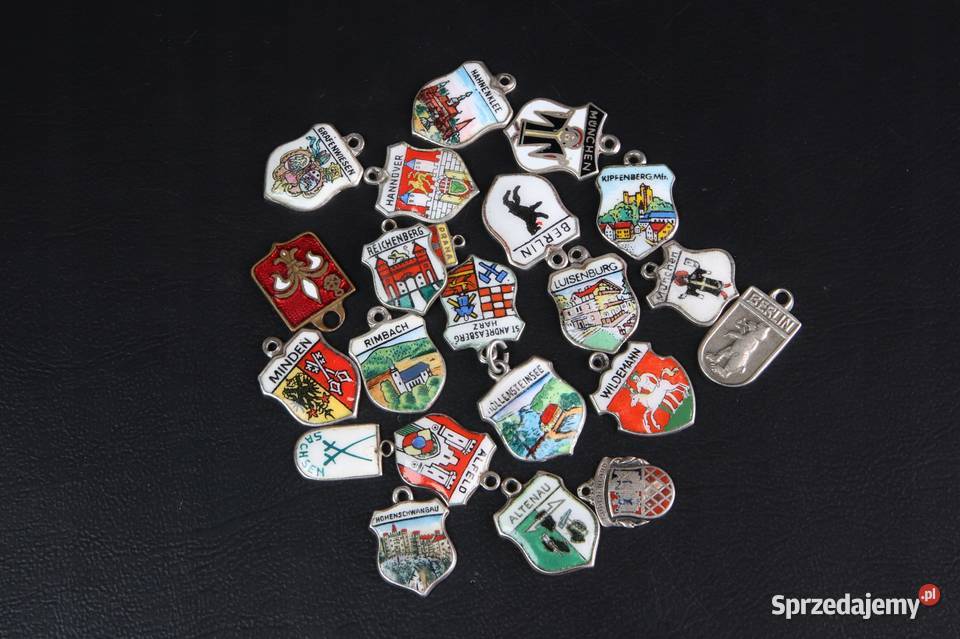 NIEMCY LANDY SREBRNE HERBY zestaw 22 sztuki k55 Warszawa