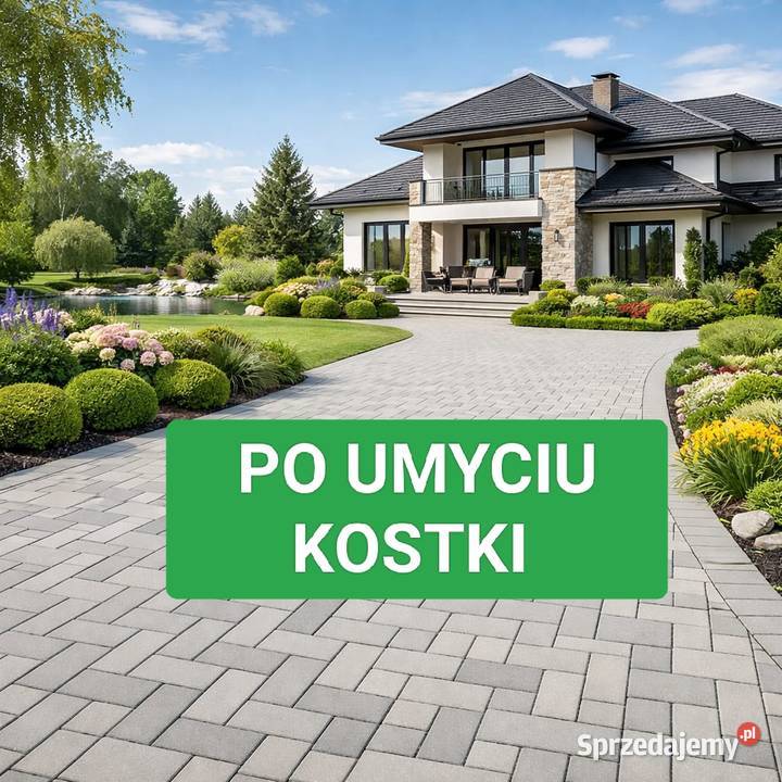 Mycie czyszczenie kostki brukowej