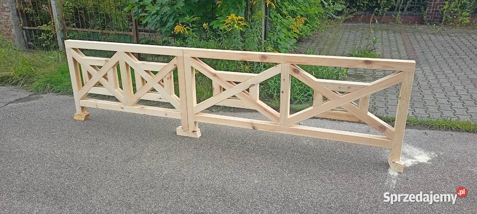 Balustrady Drewniane kopertowe krzyzowey śląskie Katowice sprzedam