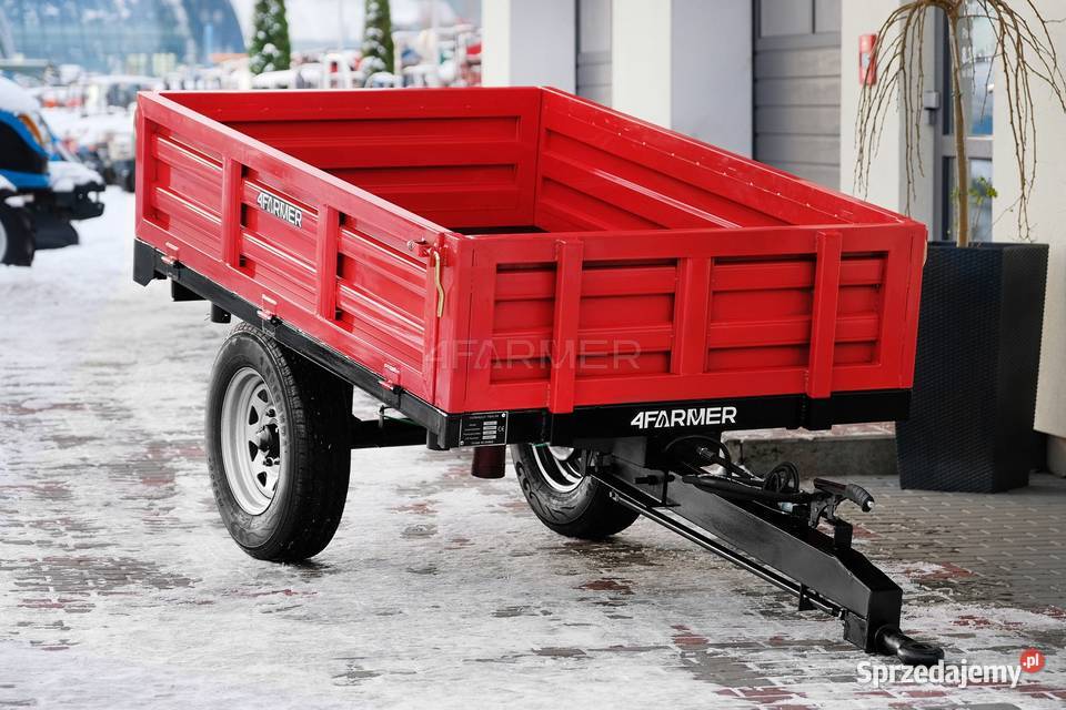 Przyczepa rolnicza jednoosiowa 15T z kiprem nieuszkodzony podkarpackie Tajęcina