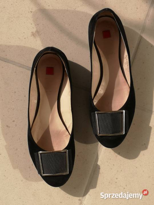 Hgl czółenka balerinki buty damskie czarne skóra Warszawa