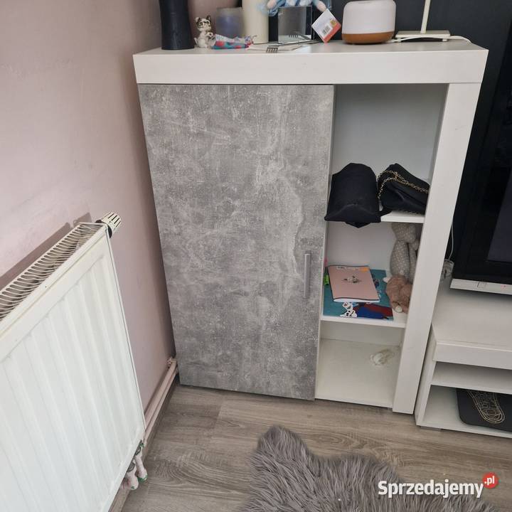 Meblościankameble do salonu BiałyBeton śląskie