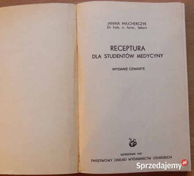 RECEPTURA STUDENTÓW MEDYCYNY dr hab J Łódź