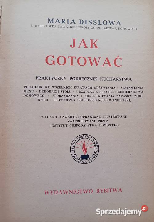 Maria Disslowa gotować IGDWydawn Rybitwa Wydanie Koźminek