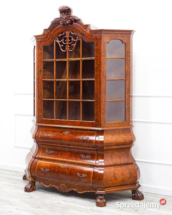 Wysoka WITRYNA drewniana NeoBarok 3 szuflady Kalisz