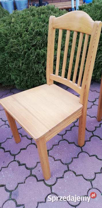 Krzesło krzesła 4 drewniane do stołu proste Sulbiny sprzedam