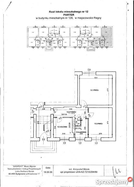 Regny Koluszki Łódź własność 1030 m2 Regny sprzedam