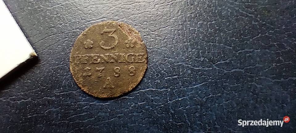 Stare monety 3 fenig 1788 Niemcy srebro podkarpackie Lesko